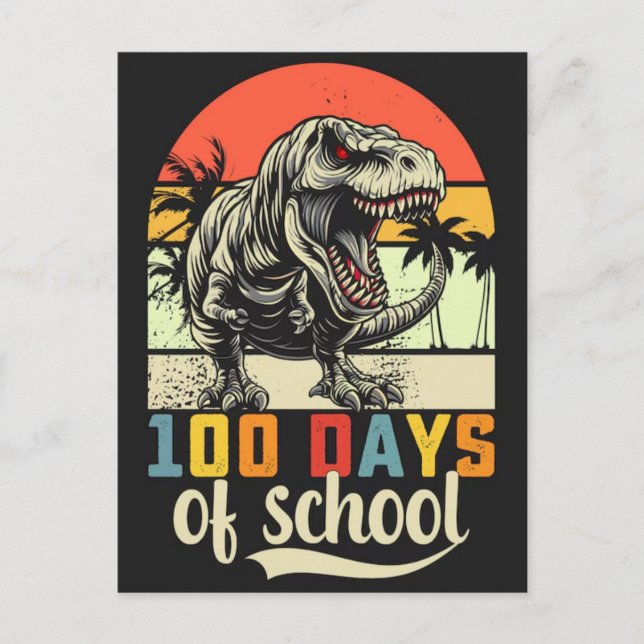 100th days of school tshirt design vector 2026 holiday postcard (Front)