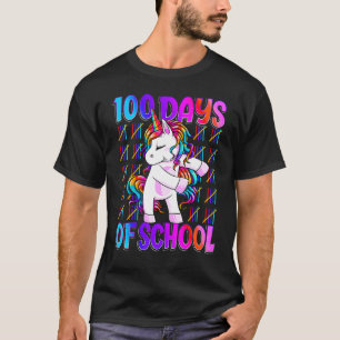 100th Days Of School Unicorn 100 Days Smarter 100t T-Shirt