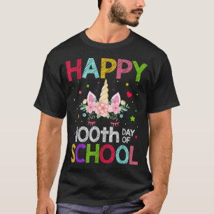 100th Days Of School Unicorn Girls Kids 100 Days N T-Shirt
