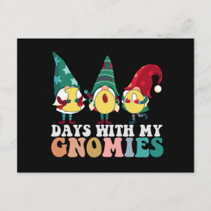 100th Days With My Gnomies Funny Teaching School Postcard