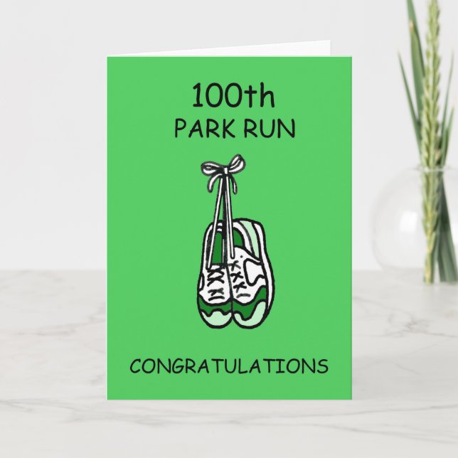 100th Park Run Congratulations Card (Front)
