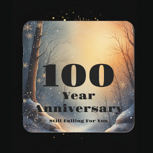 100th Year Anniversary Still Falling For You Bond Square Sticker