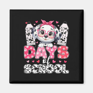101 Days Cute Dog 100th Day Of School Girl Teacher Magnet