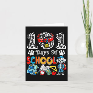 101 Days Of School 100th Day School Boy Students T Card