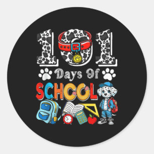 101 Days Of School 100th Day School Boy Students T Classic Round Sticker