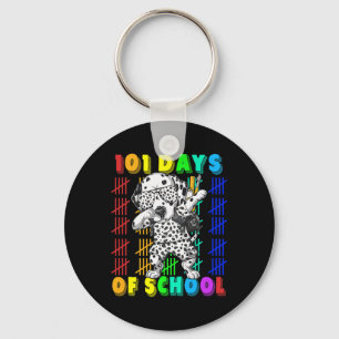 101 Days Of School Dalmatian Dog 100 Days Smarter  Key Ring