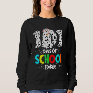 101 Days Of School Dalmatian Dog Boys Girls 100 Da Sweatshirt