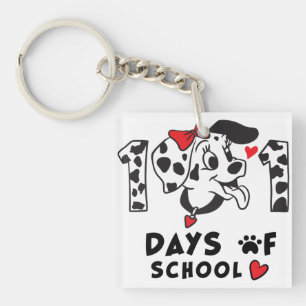 101 Days Of School Dalmatian Dog funny Key Ring