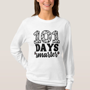 101 Days of School Dalmatian Dog Funny T-Shirt