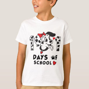 101 Days Of School Dalmatian Dog funny T-Shirt