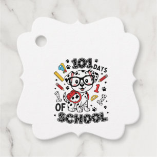 101 Days of School Dalmatian Puppy Favour Tags