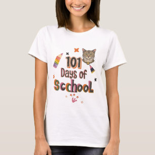 101 Days Of School Dalmatic cat T-Shirt