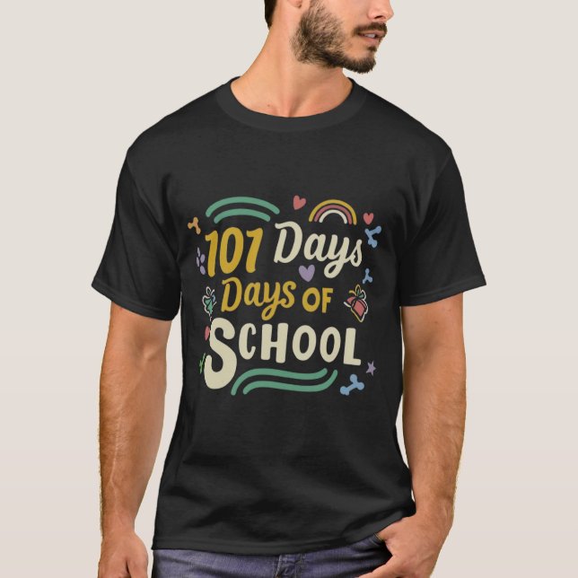 101 Days Of School Dalmatic Dog  T-Shirt (Front)