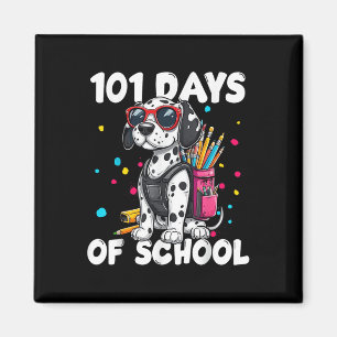 101 Days Of School Dog Boy Kid 100th Day Of School Magnet