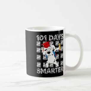 101 Days School Cute Dog 100 Days Smarter Teacher Coffee Mug