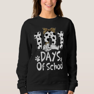 101 Days School Dalmatian Dog Teachers Kids Funny Sweatshirt