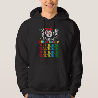 101 Days School Kindergarten Funny Dog 100 Days Of Hoodie
