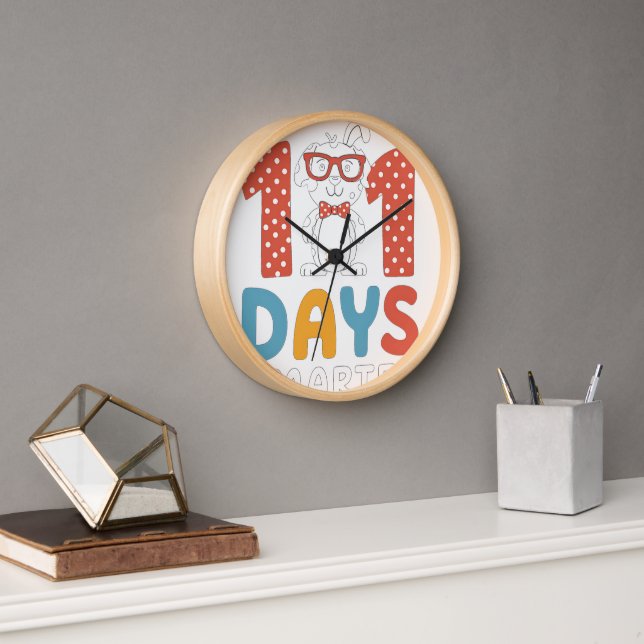 101 Days Smarter 101st Day School Dalmatian Dog Clock (Office)