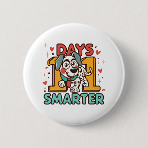 101 Days Smarter Dalmatian Dog 6 Cm Round Badge