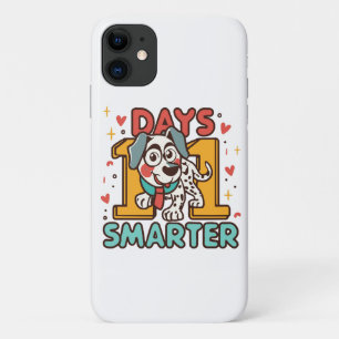 101 Days Smarter Dalmatian Dog iPhone 11 Case