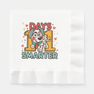 101 Days Smarter Dalmatian Dog Napkin