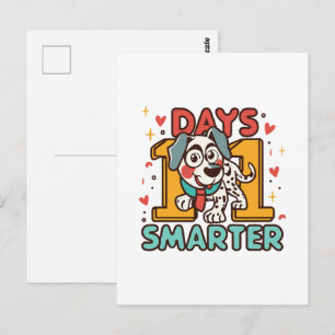 101 Days Smarter Dalmatian Dog Postcard