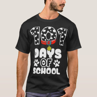 101 Days Smarter  Dalmation Dog Teachers Kids Prem T-Shirt