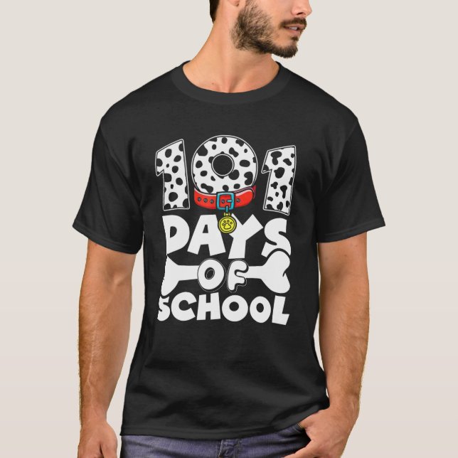 101 Days Smarter Dalmation Dog Teachers Kids T-Shirt (Front)