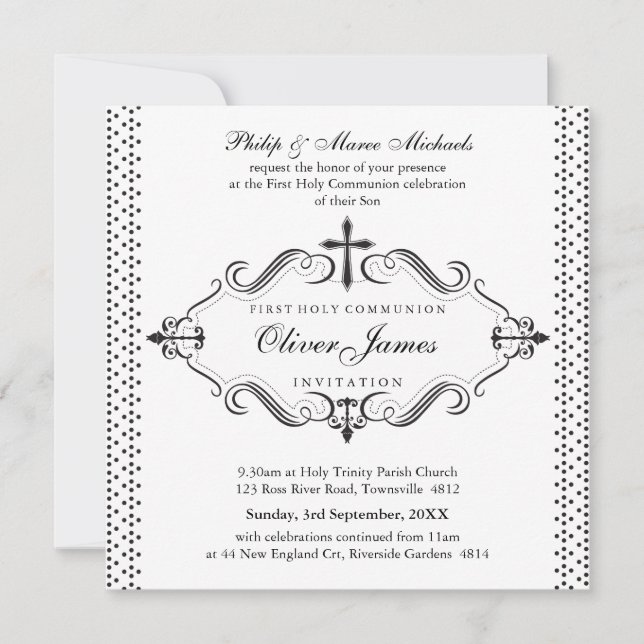 101-Denise - CHRISTENING INVITES :: viva 5SQ (Front)
