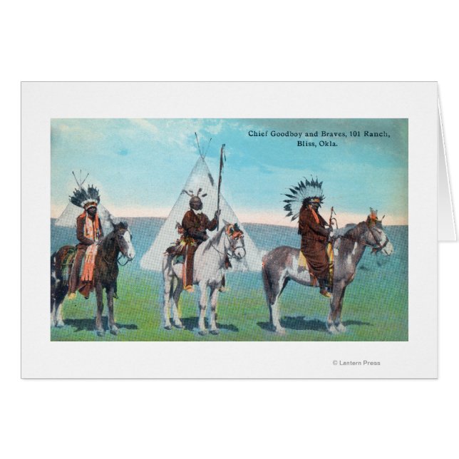 101 Ranch View of Chief Goodboy and Braves (Front Horizontal)