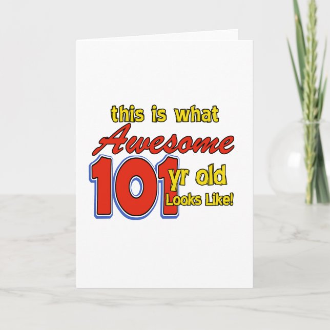 101 YEARS OLD BIRTHDAY DESIGNS CARD (Front)