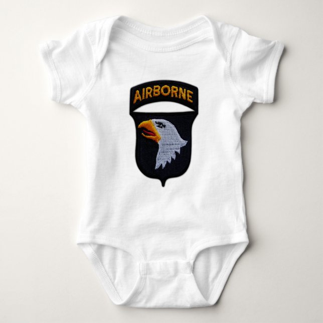 101st ABN Airborne Division Screaming Eagles Vets Baby Bodysuit (Front)
