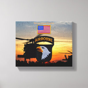 101st ABN airborne screaming eagles veterans vets Canvas Print