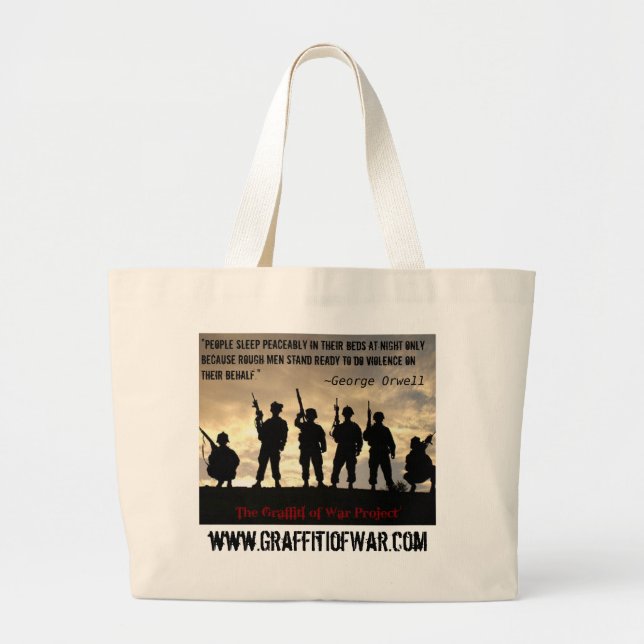 101st Airborne 320th F/A_BatteryB Large Tote Bag (Front)