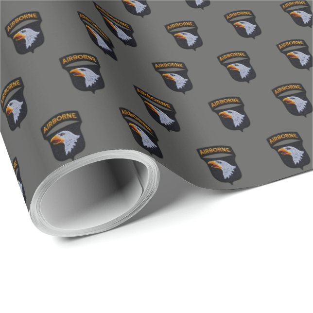 101st Airborne ABN Screaming Eagles Veterans Vets Wrapping Paper (Roll Corner)