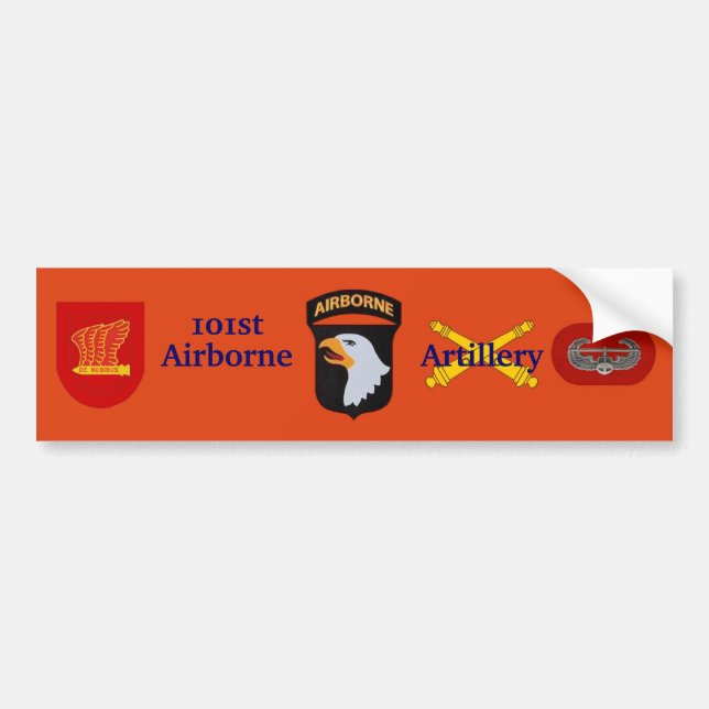 101st Airborne Artillery Bumper Sticker (Front)