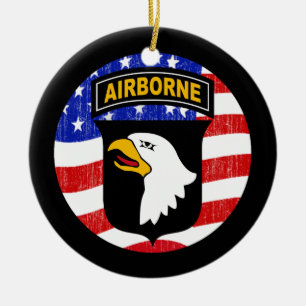 101st AIRBORNE Ceramic Tree Decoration