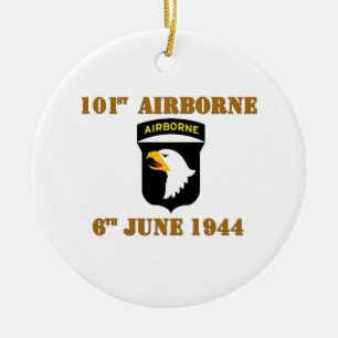 101st Airborne D-Day Normandy Ceramic Ornament