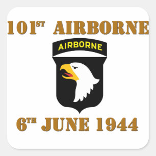 101st Airborne D-Day Normandy Square Sticker