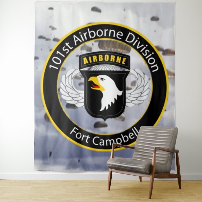 101st AIRBORNE DIV. PHOTO BACKGROUND 2 Tapestry (In Situ)