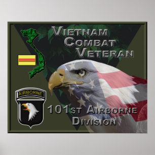 101st Airborne Div Vietnam Combat Veteran Poster