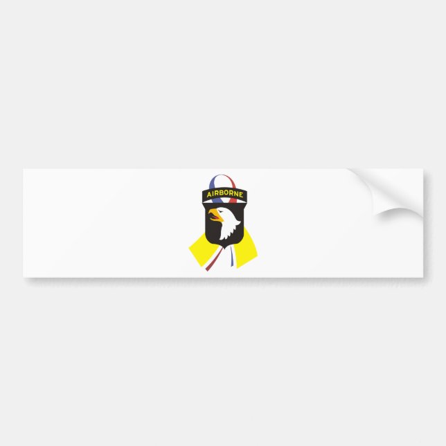 101st_Airborne_Division-1ribbon Bumper Sticker (Front)