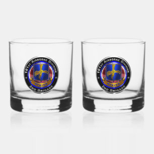 101st Airborne Division 2nd Brigade Whiskey Glass
