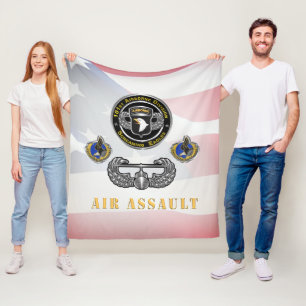 101st Airborne Division Air Assault Fleece Blanket