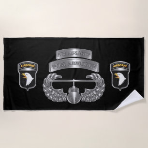 101st Airborne Division “Air Assault Ranger"   Beach Towel