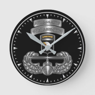 101st Airborne Division Air Assault  Round Clock
