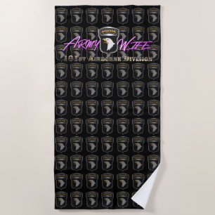 101st Airborne Division  Army Wife Beach Towel