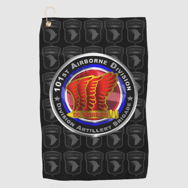101st Airborne Division Artillery Brigade  Golf Towel (Front)
