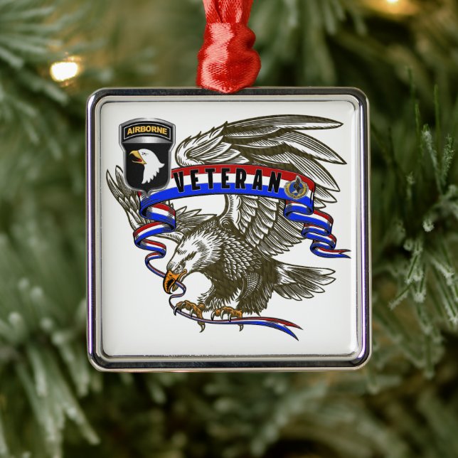 101st Airborne Division Christmas Metal Ornament (Tree)