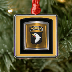 101st Airborne Division Christmas Metal Ornament